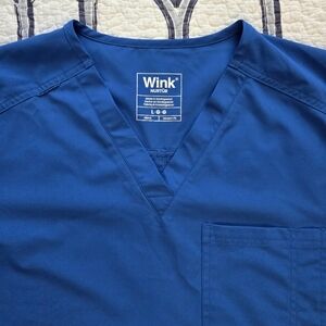 NWOT Wink Royal Blue Scrub Top